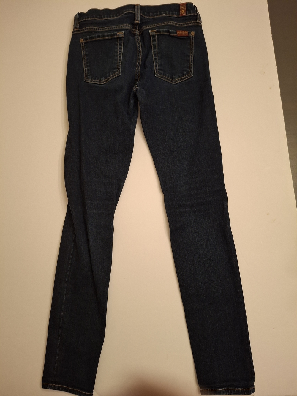 Dark Blue Girls Slim Jeans - 7 For All Mankind Brand 25 Skinny